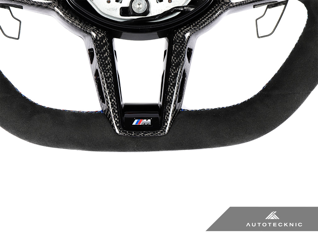 AutoTecknic G8X LCI Alcantara Steering Wheel - G8X M2/ M3/ M4