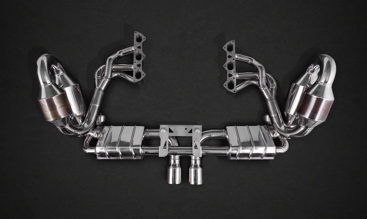 Porsche 991.1 GT3/3RS - SET: Valved Exhaust, Headers, Sport Cats, and Carbon Engine Cover CES3
