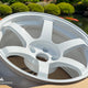 Volk Racing TE37 Saga SL 18x9.5 5x114.3 +22 Dash White (Set of 4)