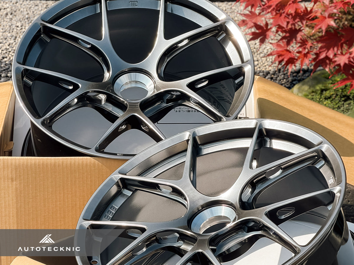 BBS FI-R 20x9.5 +50 / 20x12 +44 Center Lock Diamond Black Porsche 991 Turbo / GT3, Set of 4