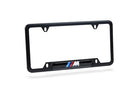 Genuine BMW M Logo Black Stainless License Plate Frame - Installed view