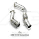 Fi Exhaust Front Pipe + Mid X-Pipe + Valvetronic Muffler + Quad Silver Tips (Retains OEM Valve Settings - No Remote) - F87 M2 Competition 2018-2022