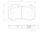 Brembo 10-11 Mercedes-Benz E550 Front Premium NAO Ceramic OE Equivalent Pad