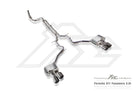 Fi Exhaust 2nd Catless Downpipe + Mid X-Pipe + Valvetronic Muffler + Quad Silver Tips Retains OEM Valve Settings - No Remote - Porsche 971 Panamera 3.0T | 2017-2024