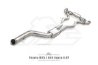 Fi Exhaust Front Pipe + Mid Pipe + Valvetronic Muffler + Dual Silver Tips Retains OEM Valve Settings - No Remote - Toyota MK5 A90 Supra | 89mm Ultimate Power Version | 3.0T B58 | 2020+
