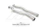 Fi Exhaust Front Pipe + Mid Pipe + Valvetronic Muffler + Dual Silver Tips Retains OEM Valve Settings - No Remote - Toyota MK5 A90 Supra | 89mm Ultimate Power Version | 3.0T B58 | 2020+