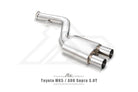 Fi Exhaust Front Pipe + Mid Pipe + Valvetronic Muffler + Dual Silver Tips Retains OEM Valve Settings - No Remote - Toyota MK5 A90 Supra | 89mm Ultimate Power Version | 3.0T B58 | 2020+