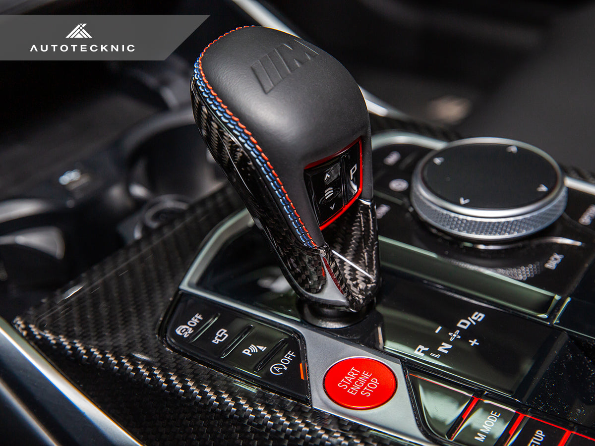 m4 gear AutoTecknic Dry Carbon Gear Selector Cover - G8X M3/ M4