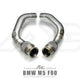 Fi Exhaust Front Pipe + Mid X-Pipe + Valvetronic Muffler + Quad Silver Tips (Retains OEM Valve Settings - No Remote) - F90 M5 2017-2023