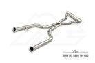 Fi Exhaust Front Pipe + Mid X-Pipe + Valvetronic Muffler + Quad Silver Tips Retains OEM Valve Settings - No Remote - BMW G80 M3/G82 M4 | 3.0TT S58 | 2021+