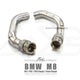 Fi Exhaust Front Pipe + Mid X-Pipe + Valvetronic Muffler + Quad Silver Tips (Retains OEM Valve Settings - No Remote) - F91/ F92/ F93 M8 2019-Up