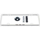 Genuine BMW Laser Slimline License Plate Frame with BMW Roundel Valve Stem Caps - Polished Silver