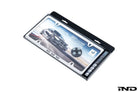 Genuine BMW Laser Slimline License Plate Frame with BMW Roundel Valve Stem Caps - Frame Detail