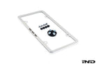 Genuine BMW Laser Slimline License Plate Frame with BMW Roundel Valve Stem Caps - Contents View