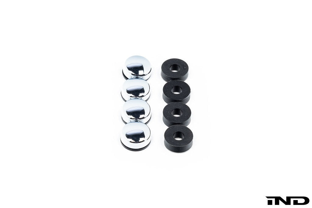 Genuine BMW Laser Slimline License Plate Frame with BMW Roundel Valve Stem Caps - Stainless Detail