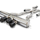 Fi Exhaust Single Front-Mid Pipe + Valvetronic Muffler + Quad Silver Tips (Retains OEM Valve Settings - No Remote) -  BMW G80 M3/G82 M4 | M-Performance Version | 3.0TT S58 | 2021-Up