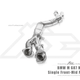 Fi Exhaust Single Front-Mid Pipe + Valvetronic Muffler + Quad Silver Tips (Retains OEM Valve Settings - No Remote) - G87 M2 2022-Up