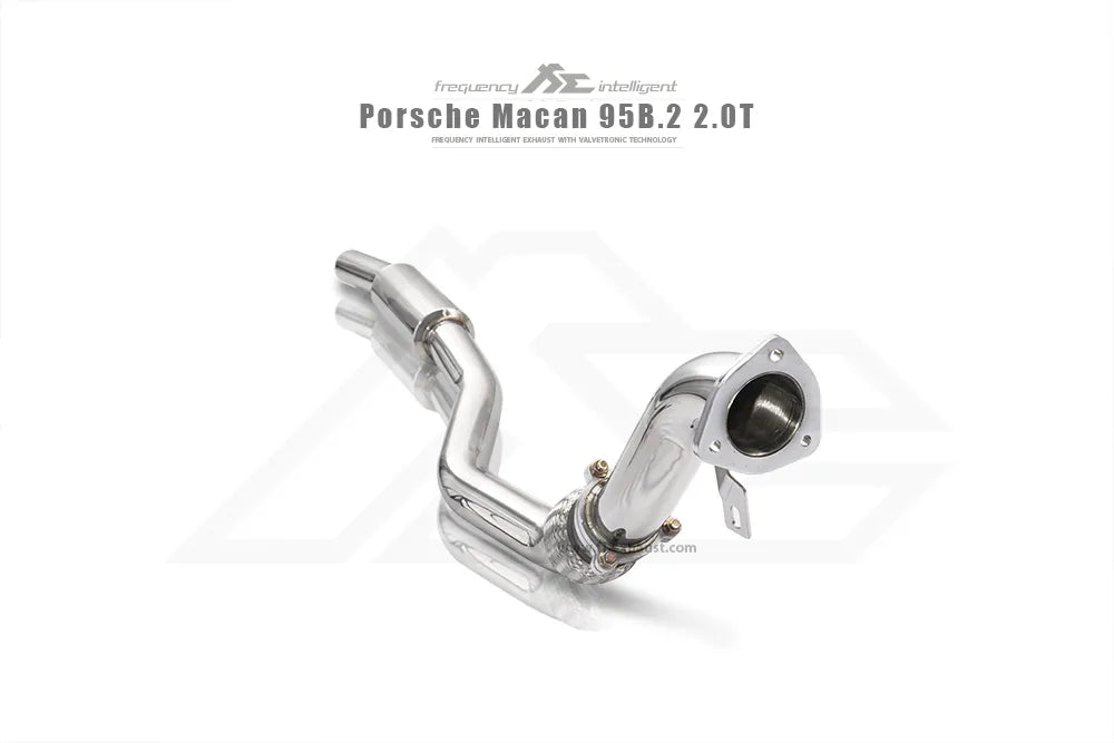 Fi Exhaust Mid Y-Pipe + Valvetronic Muffler + Quad Silver Tips + Fi PRO App Remote OBDII - Porsche 95B.2 Macan 2.0T 2019-2021