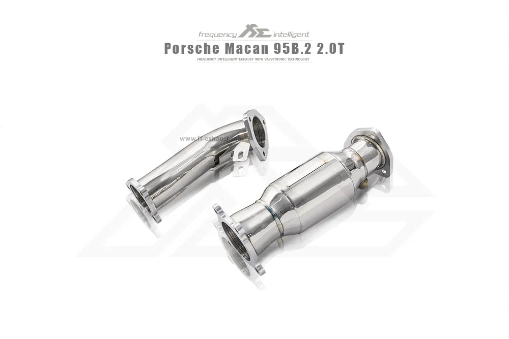 Fi Exhaust Mid Y-Pipe + Valvetronic Muffler + Quad Silver Tips + Fi PRO App Remote OBDII - Porsche 95B.2 Macan 2.0T 2019-2021