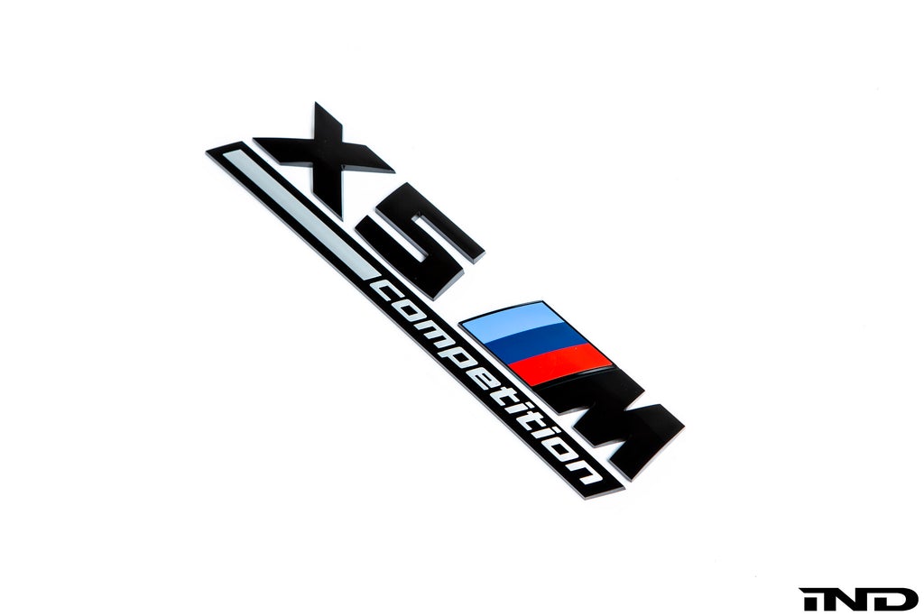 BMW Gloss Black Trunk Emblem - F95 X5M Competition