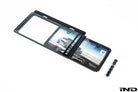BMW M Performance Carbon Plate Frame installed on BMW rear bumper