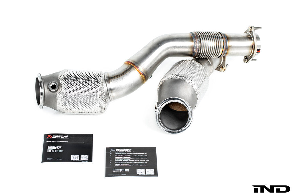 Akrapovic Stainless Catted Downpipe Set - G8X M2 / M3 / M4