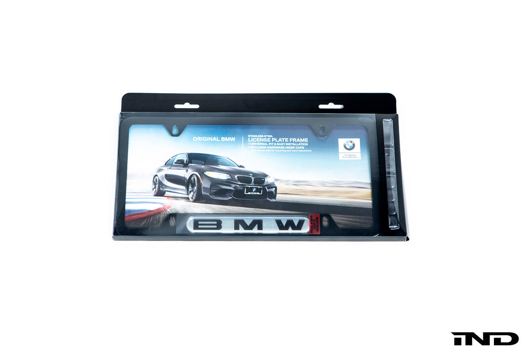 BMW Nameplate Black Stainless Steel License Plate Frame - AutoTecknic USA