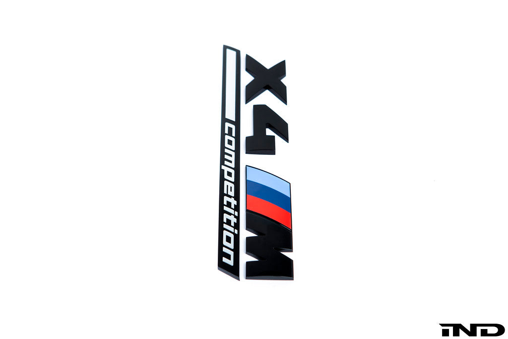 BMW Gloss Black Trunk Emblem - F98 X4M Competition