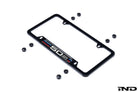 Genuine BMW 50th Anniversary M License Plate Frame anniversary graphics detail