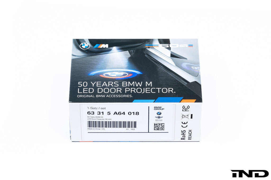 Genuine BMW M 50 Year Anniversary Heritage LED Door Projector Light Kit genuine-bmw-m-50-year-anniversary-heritage-led-door-projector-light-kit