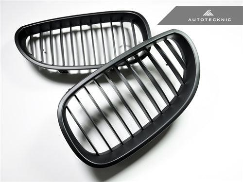AutoTecknic Replacement Stealth Black Front Grilles - E60 5-Series | M5 - AutoTecknic USA