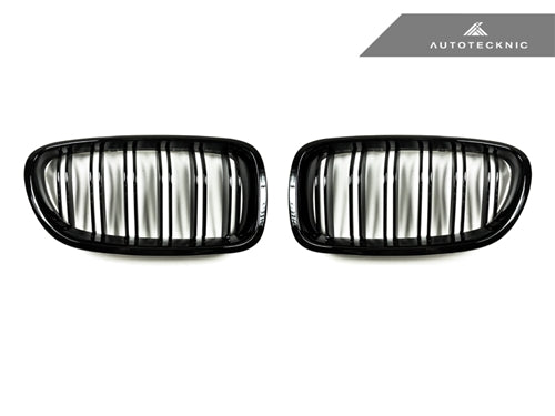 AutoTecknic Glazing Black Dual-Slats Front Grille Set - F10 5-Series | M5