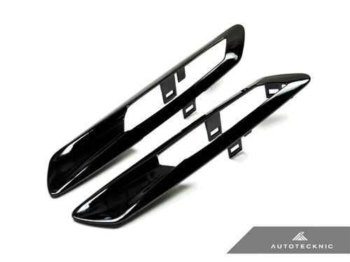 AutoTecknic Replacement Glazing Black Fender Light Trims - F10 Sedan/ F11 Wagon | 5 Series - AutoTecknic USA