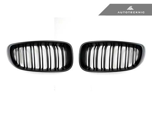 AutoTecknic Dual-Slats Stealth Black Front Grille Set - F34 3-Series Gran Turismo