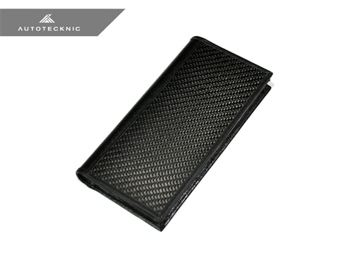 AutoTecknic Carbon Fiber Long Leather Wallet Pouch