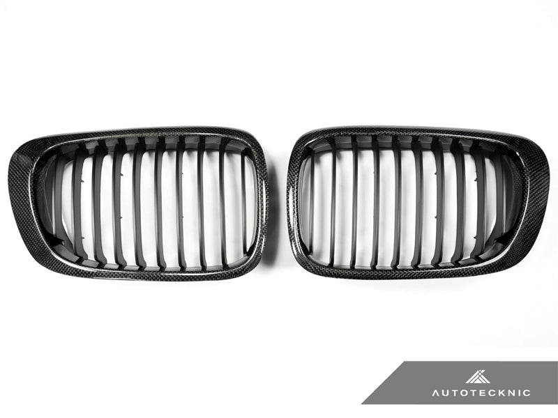 AutoTecknic Replacement Carbon Fiber Front Grilles - E46 3-Series Coupe Pre-Facelift | M3 - AutoTecknic USA