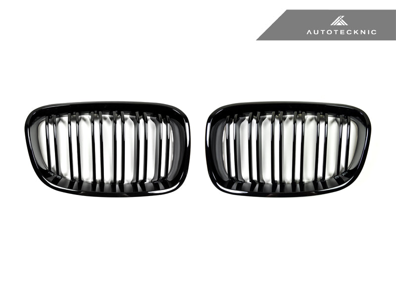 AutoTecknic Dual-Slats Glazing Black Front Grille Set - F20 1-Series