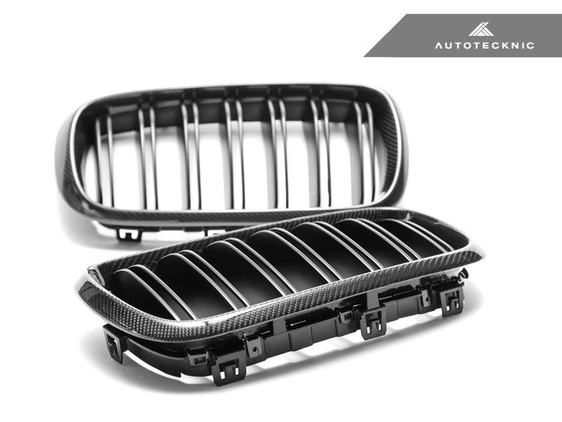 AutoTecknic Dual-Slats Carbon Fiber Front Grille Set - F15 X5