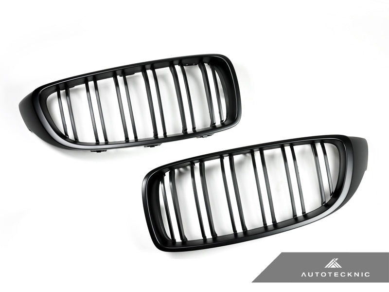 AutoTecknic Stealth Black Dual-Slats Front Grille Set - F32/ F36 4-Series | F80 M3 | F82 M4
