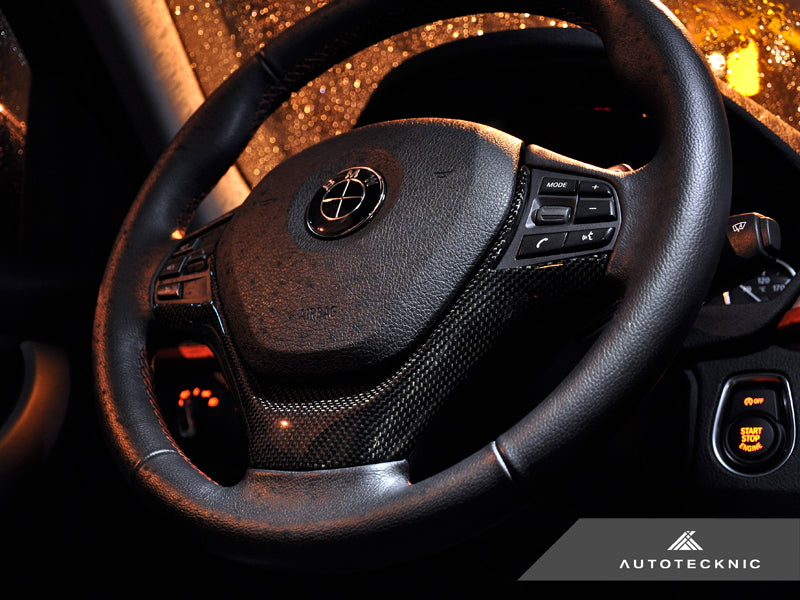 AutoTecknic Carbon Fiber Steering Wheel Trim - F20 1-Series | F22 2-Series | F30/ F34 3-Series | F32/ F36 4-Series
