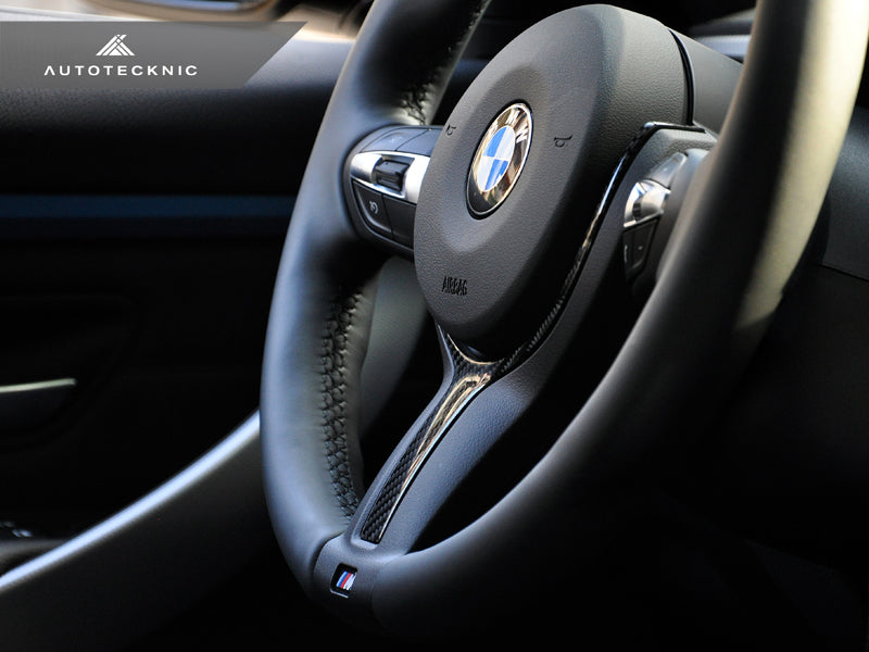AutoTecknic Carbon Fiber M-Sport Steering Wheel Trim - F22 2-Series | F30 3-Series | F32 4-Series - AutoTecknic USA
