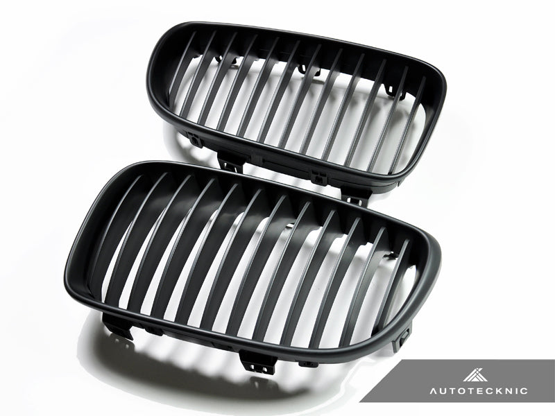 AutoTecknic Replacement Stealth Black Front Grilles - E82 1-Series & 1M - AutoTecknic USA