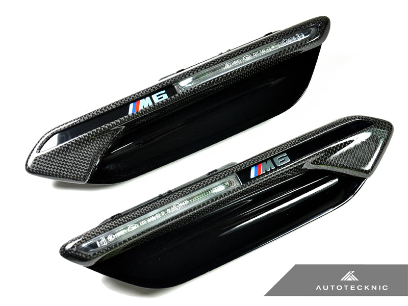 AutoTecknic Dry Carbon Fender Light Trim Set - F06 M6 Gran-Coupe | F12 M6 Cabrio | F13 M6 Coupe