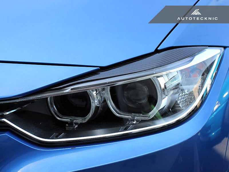 AutoTecknic Carbon Fiber Headlight Covers - F30 3 Series Sedan, F31 3  Series Wagon