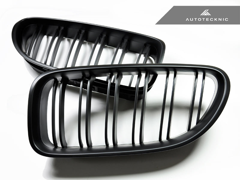 AutoTecknic Dual-Slats Stealth Black Front Grille Set - F06 Gran Coupe / F12 Coupe / F13 Cabrio | 6 Series & M6