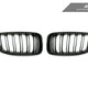 AutoTecknic Dual-Slats Stealth Black Front Grille Set - BMW F06 Gran Coupe | F12 Coupe | F13 Cabrio | 6-Series & M6
