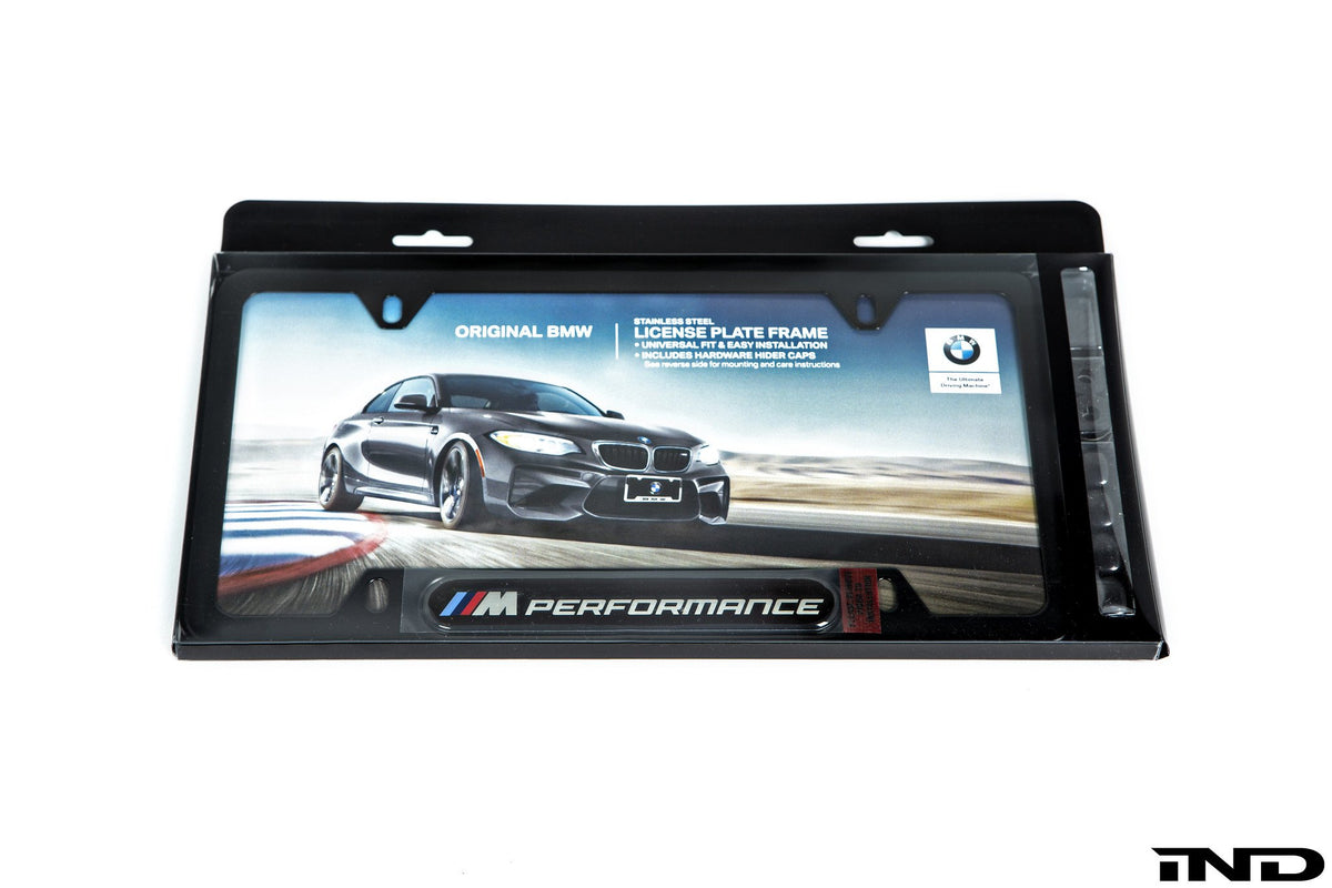 BMW M Performance Black Stainless Steel Plate Frame