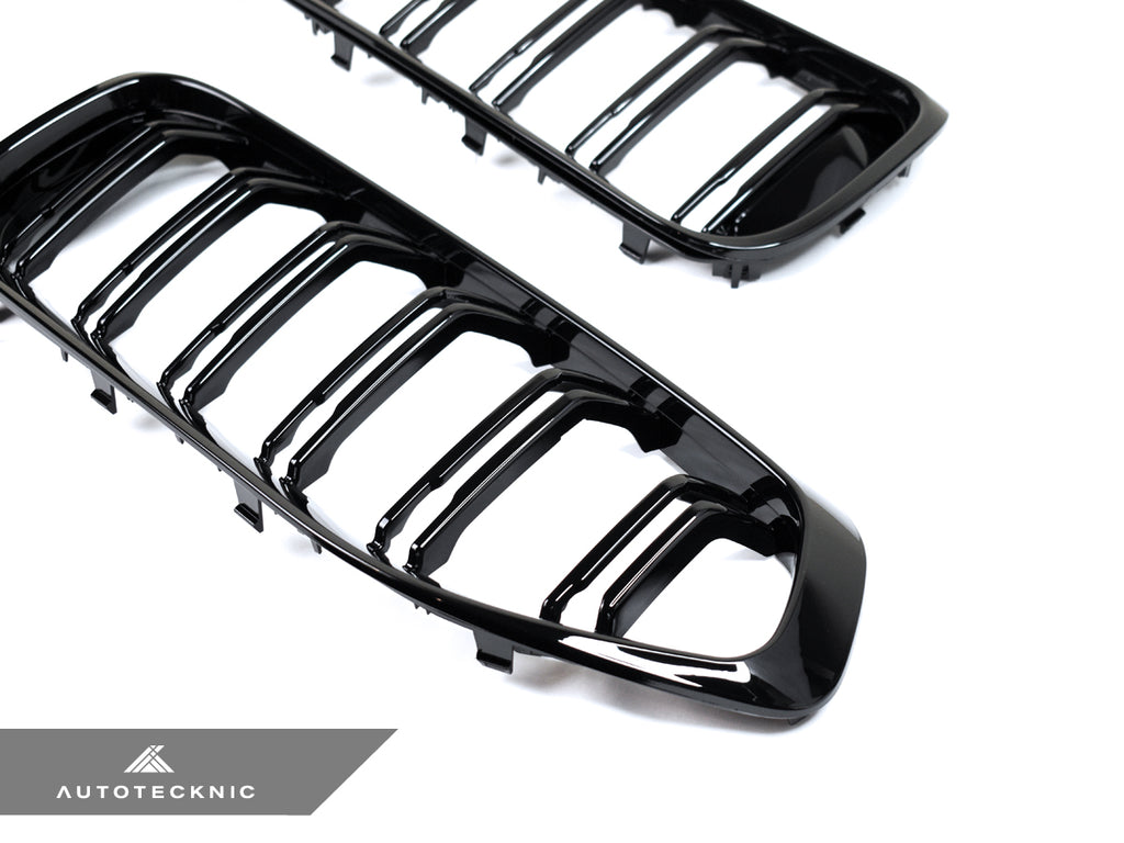 AutoTecknic Painted Glazing Black Dual-Slat Front Grille Set - G29 Z4