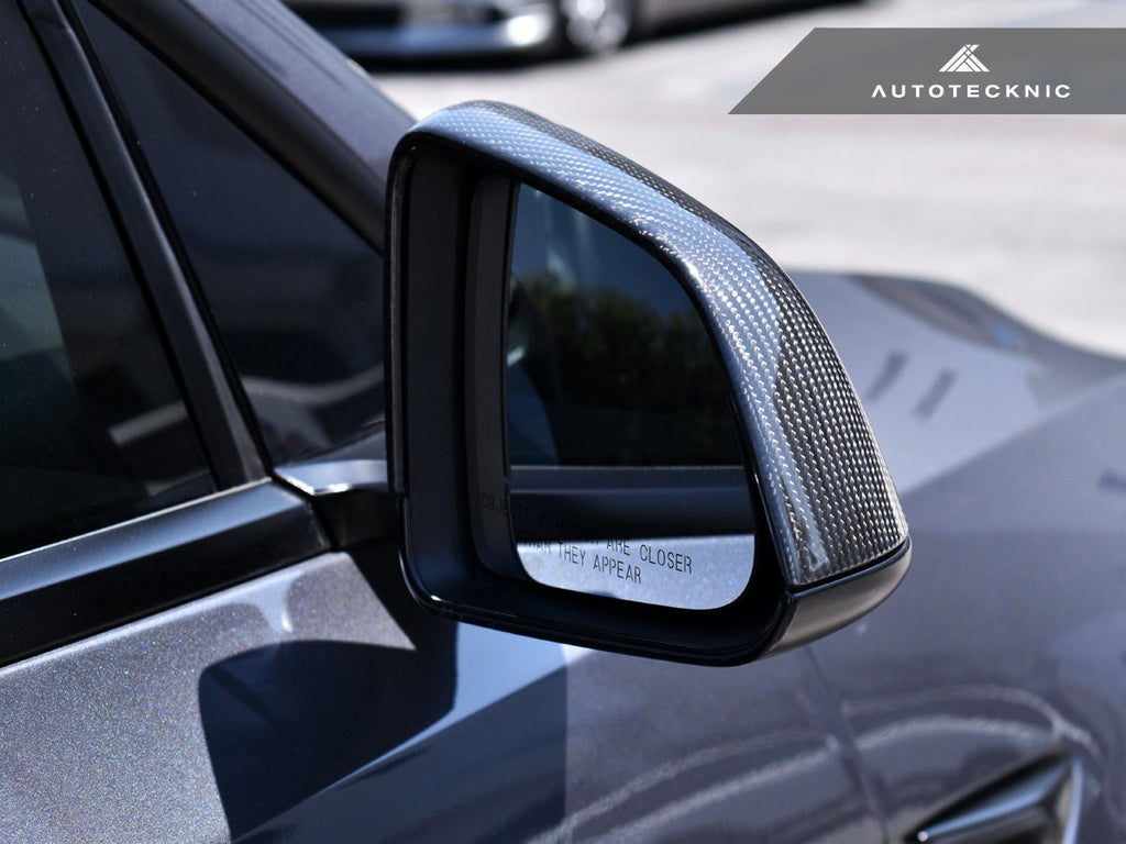 AutoTecknic Dry Carbon Fiber Mirror Covers - Tesla Model Y