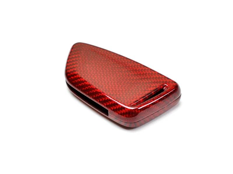 T-Carbon Schlüsseltasche Auto Schlüssel Carbon-Optik Schutz Hülle Rot, für  BMW X5 F15 X6 F16 2er F45 F46 F48 KEYLESS SMARTKEY